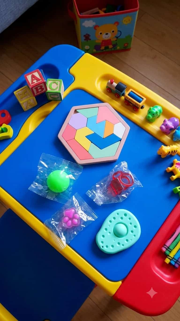 Pack 8 Malle d'Exploration Sensorielle Fidgets – outils sensoriels auto-stimulation concentration régulation stress TSA TDAH bougeotte bague à bille Infinity Cube Pop-it coin calme école cabinet CMP